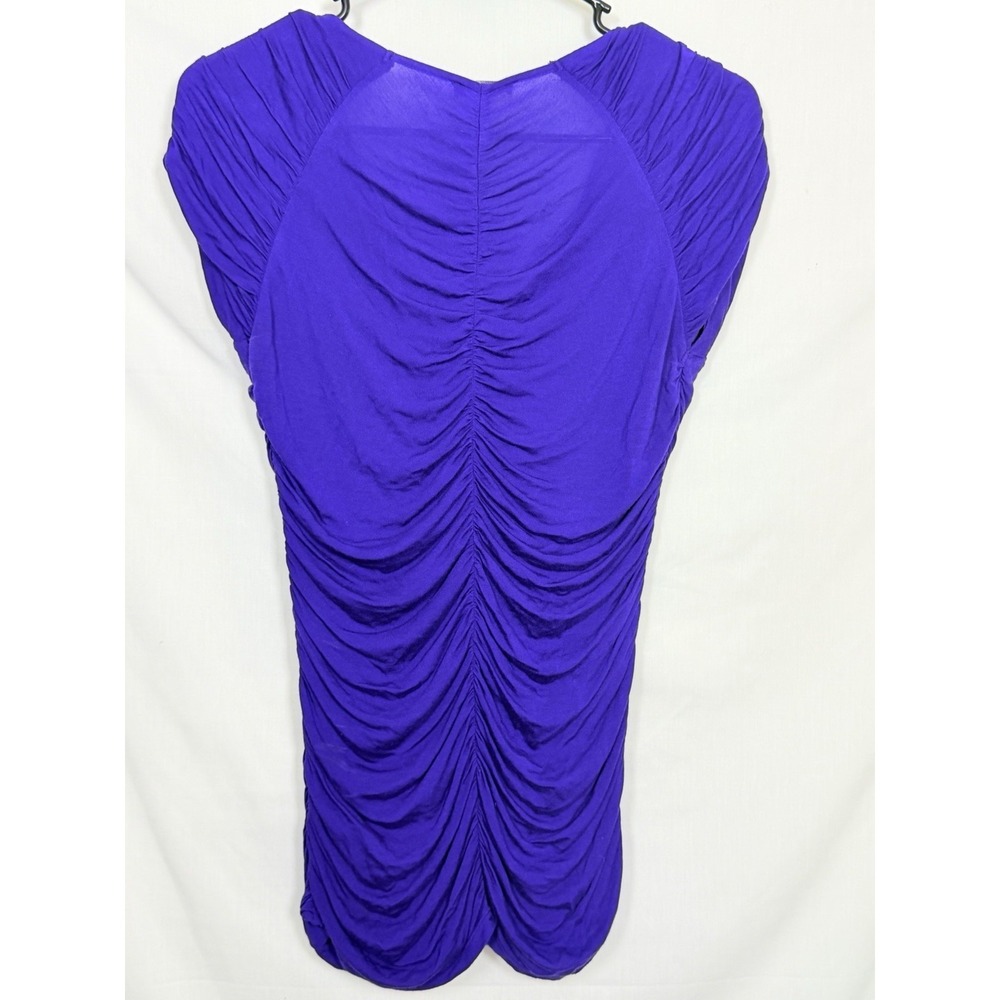Express Purple Ruched Longline Blouse Top Womens Small Y2K Going Out - Picture 4 of 10